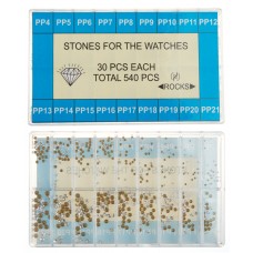 Kit 540 strass pietre zirconi bianchi per orologi e gioielli assortimento 30 pezzi in 18 misure