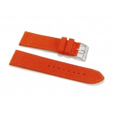 Cinturino per orologio in cordura arancione con fondo in lorica ansa 24mm watch