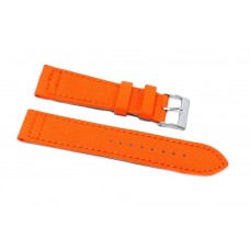 Cinturino per orologio in cordura arancione con fondo in lorica ansa 22mm watch