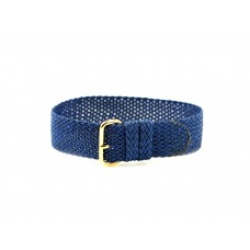 Cinturino per orologio perlon tessuto cordura nylon blu oro 16mm kanvas telato watch strap