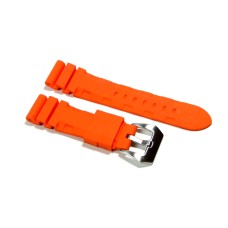 Cinturino in silicone per orologio subacqueo sportivo diver arancione 24mm sub