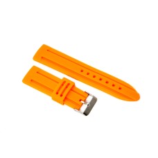 Cinturino in gomma arancione per orologio ansa 22mm tipo panerai silicone caucciù