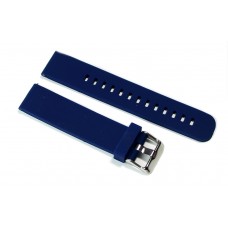 Cinturino per orologio in silicone blu piatto 20mm gomma caucciù watch strap BR40