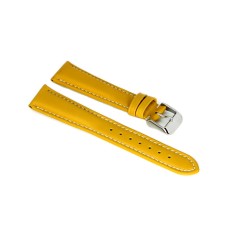 Cinturino orologio vera pelle imbottito giallo 20mm tipo breitling panerai 885 CINTURINI PER OROLOGI, Cinturini in Pelle image