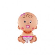Palloncino in foil Mylar sagomato baby girl misura xl altezza 70cm palloncini