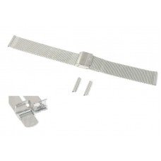 Cinturino per orologio acciaio inox ansa dritta 18-20mm bracciale trama tessuto milano 