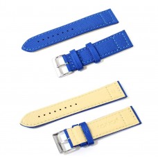 Cinturino per orologio in cordura bluette con fondo in lorica ansa 20mm watch