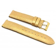 Cinturino orologio guess originale pelle stampa lucertola oro ansa 20mm watch strap