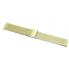 Cinturino orologio acciaio inox oro 22mm bracciale trama tessuto milano scorrevole mesh05