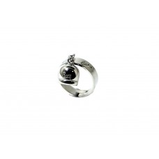 Anello Capri con pendolo in argento puro 925 campana campanella 13 regolabile