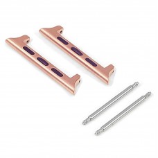 2 Adattatori compatibili acciaio inox oro rosa per cinturino Apple 38/40mm max 22mm