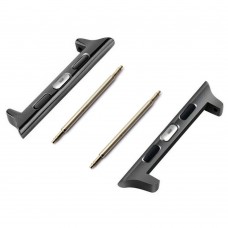 2 Adattatori compatibili acciaio inox nero per cinturino Apple 38/40mm max 22mm