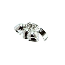 Anello Capri con 3 pendoli in argento puro 925 campane campanelle 13 regolabile