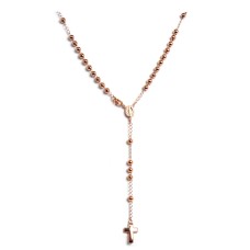 Collana rosario in argento 925 pallino liscio 5 mm t1