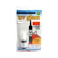 kit Colla Collante Fotosensibile solari UV Glass + mini lampada led UV vetro