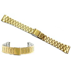 Cinturino in acciaio compatibile con orologi casio ansa 18mm serie A158W - A168W dorato