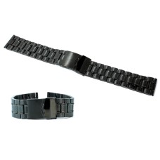 Cinturino orologio acciaio inox pvd ansa dritta 20mm bracciale deployante nero 8950 CINTURINI PER OROLOGI, Cinturini in Acciaio Metallo image