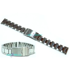 Cinturino oyster per orologio acciaio inox ansa dritta 22mm bracciale deployante CINTURINI PER OROLOGI, Cinturini in Acciaio Metallo image