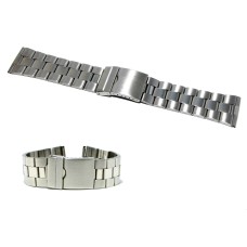 Cinturino oyster per orologio acciaio inox ansa dritta 30mm bracciale deployante CINTURINI PER OROLOGI, Cinturini in Acciaio Metallo image