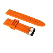 Cinturino in gomma arancione per orologio ansa 18mm tipo panerai silicone caucciù