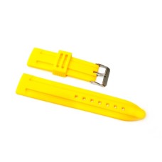 Cinturino in gomma giallo per orologio ansa 20mm tipo panerai silicone caucciù image