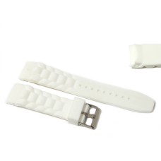 Cinturino in silicone bianco per orologio curva 22mm compatibile nautica 3 gomma caucciù
