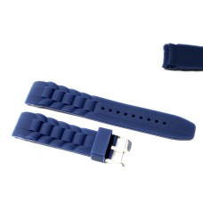 Cinturino in silicone blu per orologio curva 22mm compatibile nautica 3 gomma caucciù