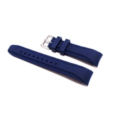 Cinturino in silicone blu per orologio curva 20mm compatibile nautica 4 gomma caucciù