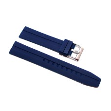 Cinturino in silicone blu XL per orologio 20mm lungo 24,5cm j228 gomma caucciù