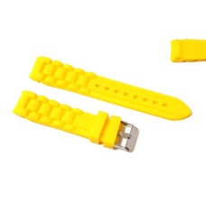 Cinturino in silicone giallo per orologio ansa curva 18mm compatibile nautica 3 gomma caucciù