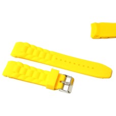 Cinturino in silicone giallo per orologio ansa curva 22mm compatibile nautica 3 gomma caucciù