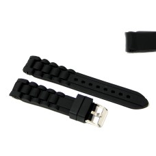 Cinturino in silicone nero per orologio ansa 18mm tipo nautica 3 gomma caucciù