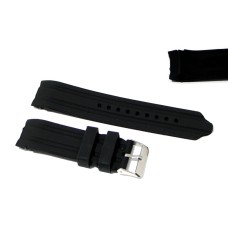 Cinturino in silicone nero per orologio curva 22mm compatibile nautica 5 gomma caucciù