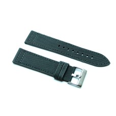 Cinturino  orologio in cordura grigio fondo pelle 18mm kevlar tela nato 416 watch strap