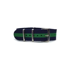 Cinturino per orologio in tessuto cordura nato ansa 20mm blu verde kanvas