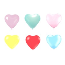 kit 6 palloncini pastello in lattice a forma di cuore colorati 5 pollici - 13 cm palloncino