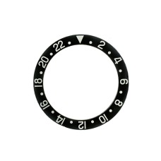 Inserto nero indici argento compatibile per ghiera Rolex GMT Master II 1675 16750-1 RLX