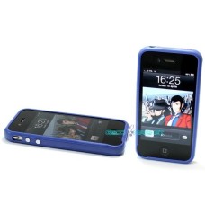 Iphone 4 4s 4g custodia bumpers blu protezione telefono 